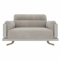 Casa Padrino Luxus Sessel Grau / Messing 130 x 103 x H. 80 cm - Luxus Möbel
