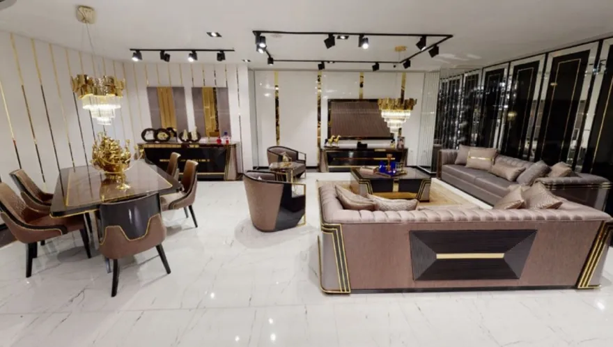 Casa Padrino Luxus Sessel Grau / Braun / Schwarz / Gold - Edler Wohnzimmer & Hotel Sessel - Wohnzimmer & Hotel Möbel - Luxus Qualität