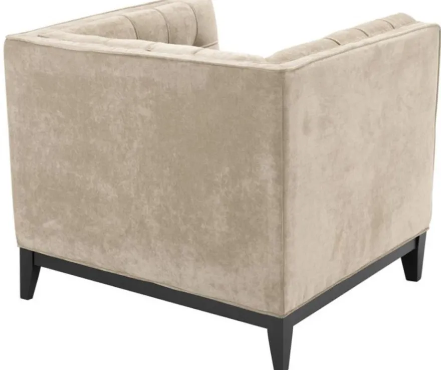 Casa Padrino Luxus Sessel Greige 94 x 82 x H. 77 cm - Hotel Kollektion