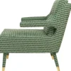 Casa Padrino Luxus Sessel Grün / Gold 76 x 88 x H. 89 cm - Wohnzimmer Sessel im Neoklassichen Stil - Designer Wohnzimmermöbel