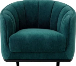 Casa Padrino Luxus Sessel Grün / Schwarz 87 x 86 x H. 74,5 cm - Wohnzimmer Sessel - Hotel Sessel - Wohnzimmer Möbel - Hotel Möbel - Luxus Möbel - Wohnzimmer Einrichtung - Luxus Einrichtung
