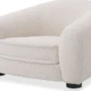 Casa Padrino Luxus Sessel Hell Cremefarben / Schwarz 110 x 95 x H. 70 cm - Wohnzimmer Sessel mit gebogener Rückenlehne - Luxus Möbel