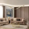 Casa Padrino Luxus Sessel Hellbraun / Gold 87 x 83 x H. 75 cm - Wohnzimmer Sessel - Hotel Sessel - Wohnzimmer Möbel - Hotel Möbel - Luxus Möbel - Wohnzimmer Einrichtung - Luxus Einrichtung