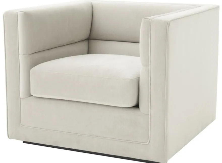 Casa Padrino Luxus Sessel Hellgrau 92 x 86 x H. 73,5 cm - Luxus Wohnzimmer Sessel