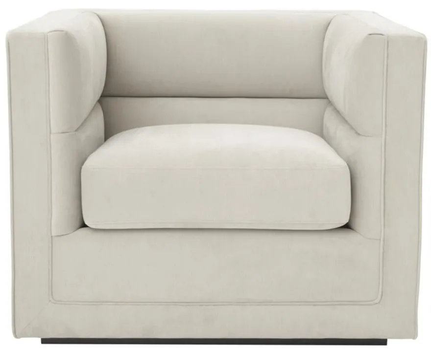 Casa Padrino Luxus Sessel Hellgrau 92 x 86 x H. 73,5 cm - Luxus Wohnzimmer Sessel