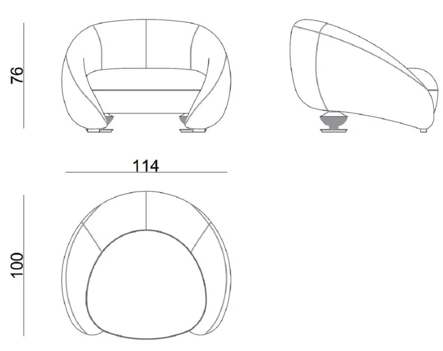 Casa Padrino Luxus Sessel Hellgrau / Kupfer 114 x 100 x H. 76 cm - Wohnzimmer Sessel - Hotel Sessel - Wohnzimmer Möbel - Hotel Möbel - Luxus Möbel - Luxus Einrichtung