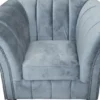Casa Padrino Luxus Sessel Hellgrau Chesterfield Möbel Grau