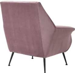 Casa Padrino Luxus Sessel in lila mit schwarzen Beinen 88 x 80 x H. 91 cm - Designer Club Möbel