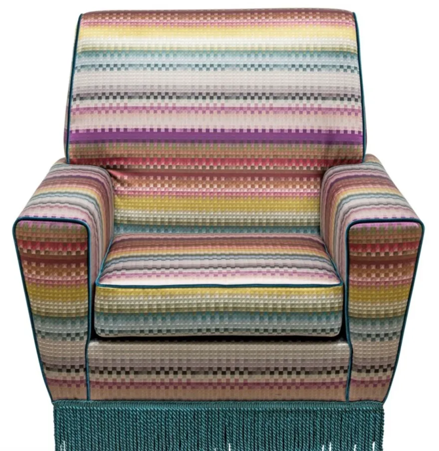Casa Padrino Luxus Sessel Mehrfarbig 80 x 85 x H. 80 cm - Wohnzimmer Möbel