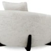 Casa Padrino Luxus Sessel mit Kissen Cremeweiß / Schwarz 126 cm