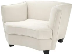 Casa Padrino Luxus Sessel Naturfarbig 118,5 x 97 x H. 74 cm - Hotel Kollektion