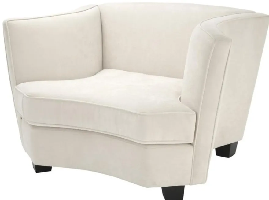 Casa Padrino Luxus Sessel Naturfarbig 118,5 x 97 x H. 74 cm - Hotel Kollektion