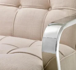 Casa Padrino Luxus Sessel Naturfarbig 72 x 80 x H. 64 cm - Designer Möbel