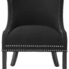 Casa Padrino Luxus Sessel / Ohrensessel Schwarz 66 x 60 x H. 91 cm - Limited Edition