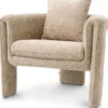 Casa Padrino Luxus Sessel Sandfarben 81 x 77 x H. 68 cm - Wohnzimmer Sessel - Hotel Sessel - Wohnzimmer Möbel - Luxus Möbel - Wohnzimmer Einrichtung - Luxus Einrichtung - Möbel Luxus