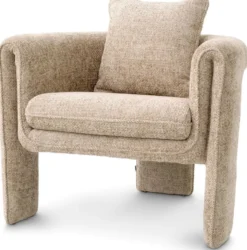 Casa Padrino Luxus Sessel Sandfarben 81 x 77 x H. 68 cm - Wohnzimmer Sessel - Hotel Sessel - Wohnzimmer Möbel - Luxus Möbel - Wohnzimmer Einrichtung - Luxus Einrichtung - Möbel Luxus