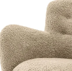 Casa Padrino Luxus Sessel Sandfarben / Schwarz 87 x 86 x H. 80 cm - Wohnzimmer Sessel - Hotel Sessel - Wohnzimmer Möbel - Luxus Möbel - Wohnzimmer Einrichtung - Luxus Einrichtung - Möbel Luxus