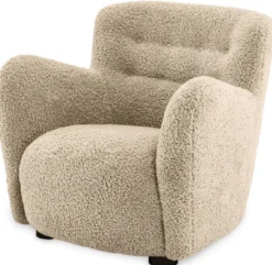 Casa Padrino Luxus Sessel Sandfarben / Schwarz 87 x 86 x H. 80 cm - Wohnzimmer Sessel - Hotel Sessel - Wohnzimmer Möbel - Luxus Möbel - Wohnzimmer Einrichtung - Luxus Einrichtung - Möbel Luxus