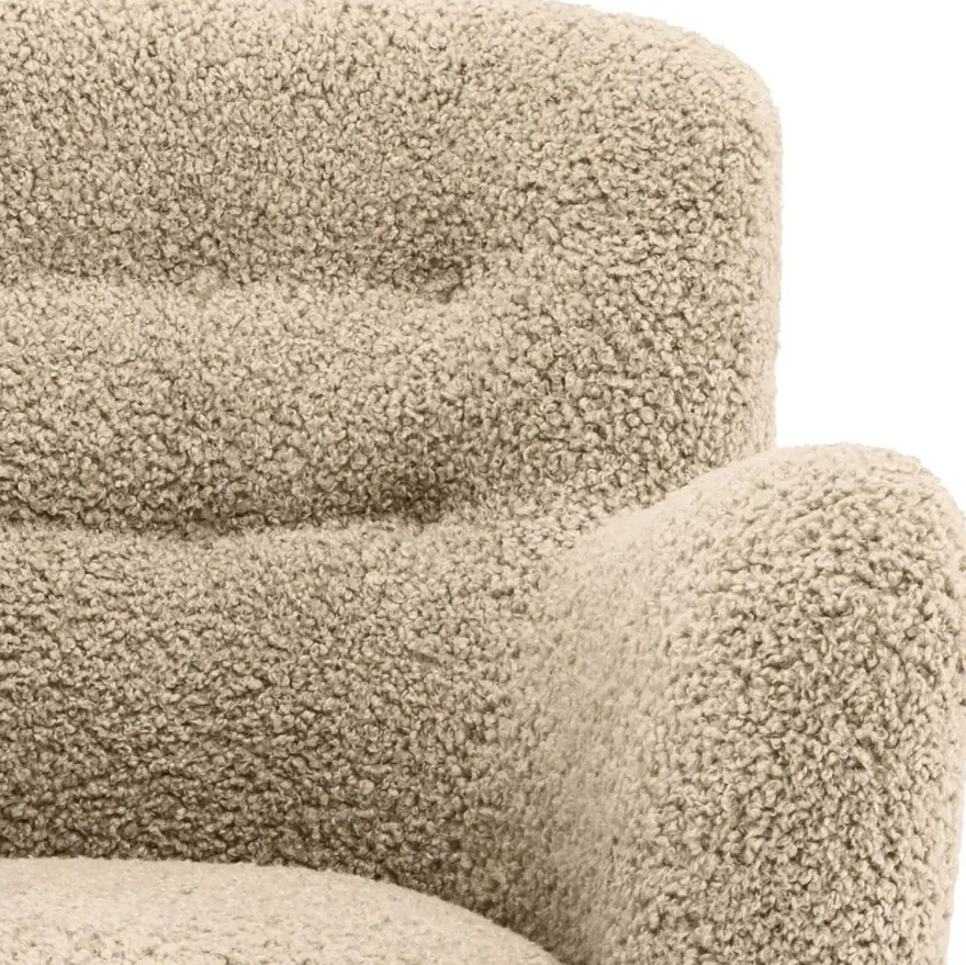 Casa Padrino Luxus Sessel Sandfarben / Schwarz 87 x 86 x H. 80 cm - Wohnzimmer Sessel - Hotel Sessel - Wohnzimmer Möbel - Luxus Möbel - Wohnzimmer Einrichtung - Luxus Einrichtung - Möbel Luxus