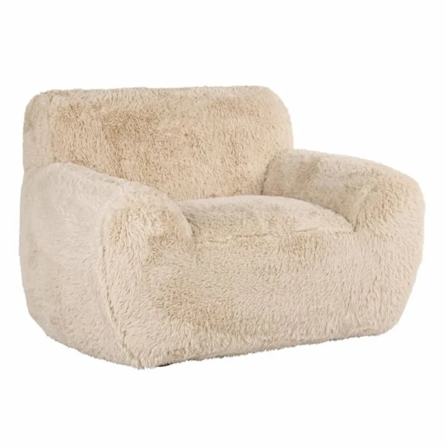 Casa Padrino Luxus Sessel Sandfarben 126 cm - Wohnzimmer & Hotel Möbel