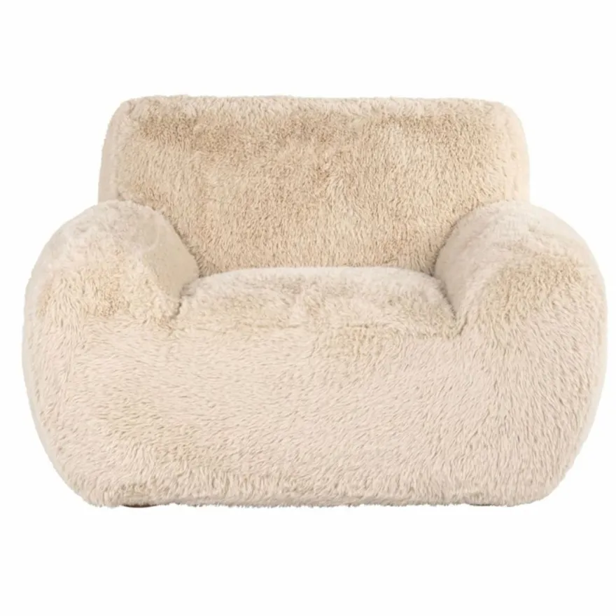 Casa Padrino Luxus Sessel Sandfarben 126 cm - Wohnzimmer & Hotel Möbel