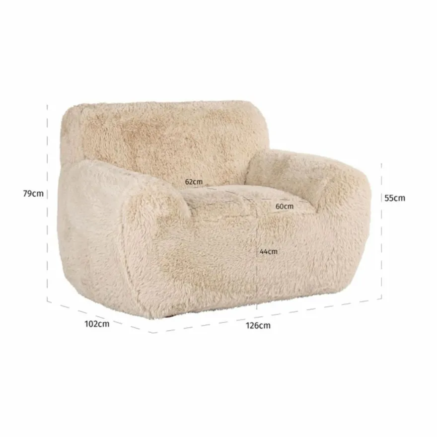 Casa Padrino Luxus Sessel Sandfarben 126 cm - Wohnzimmer & Hotel Möbel