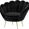 Casa Padrino Luxus Sessel Schwarz / Messing 96,5 x 79 x H. 78 cm - Designer Hotel Möbel