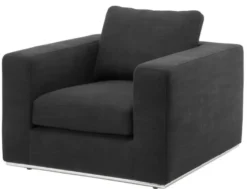 Casa Padrino Luxus Sessel Schwarz 94 x 100 x H. 76 cm - Hotel Sessel Möbel