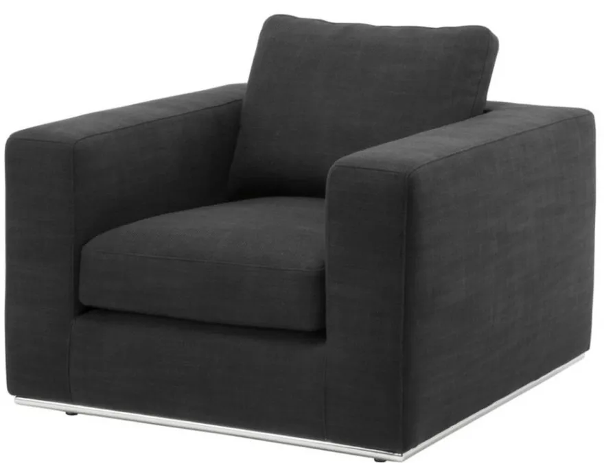 Casa Padrino Luxus Sessel Schwarz 94 x 100 x H. 76 cm - Hotel Sessel Möbel