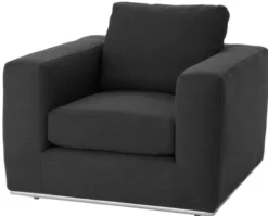Casa Padrino Luxus Sessel Schwarz 94 x 100 x H. 76 cm - Hotel Sessel Möbel