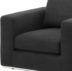 Casa Padrino Luxus Sessel Schwarz 94 x 100 x H. 76 cm - Hotel Sessel Möbel
