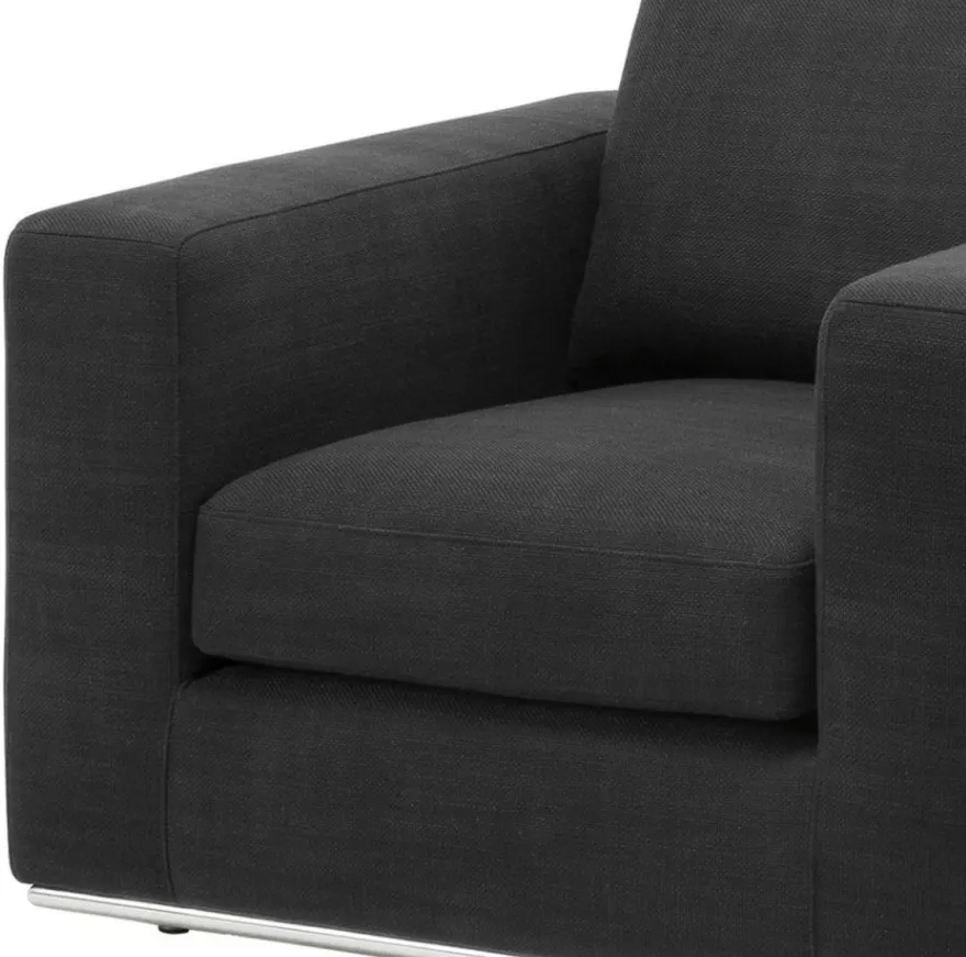 Casa Padrino Luxus Sessel Schwarz 94 x 100 x H. 76 cm - Hotel Sessel Möbel