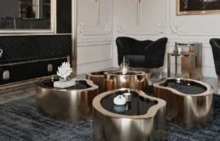 Casa Padrino Luxus Sessel Schwarz / Gold 120 x 88 x H. 88 cm - Moderner Wohnzimmer Sessel - Wohnzimmer & Hotel Möbel - Luxus Kollektion