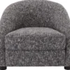 Casa Padrino Luxus Sessel Schwarz / Schwarz 88 x 80 x H. 65 cm - Wohnzimmer Sessel - Luxus Wohnzimmer Möbel
