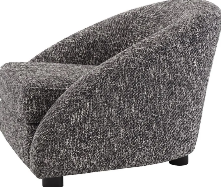 Casa Padrino Luxus Sessel Schwarz / Schwarz 88 x 80 x H. 65 cm - Wohnzimmer Sessel - Luxus Wohnzimmer Möbel