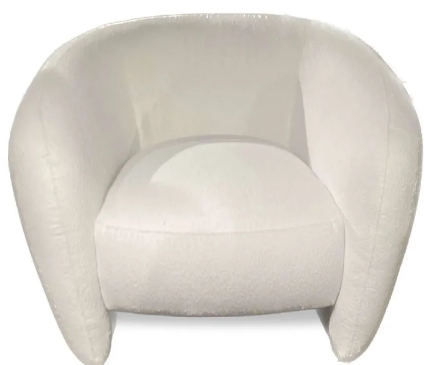 Casa Padrino Luxus Sessel Weiß 112 x 98 x H. 80 cm - Wohnzimmer Sessel - Hotel Sessel - Wohnzimmer Möbel - Hotel Möbel - Luxus Möbel - Luxus Einrichtung