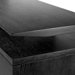 Casa Padrino Luxus Sideboard mit 9 Schubladen Mahagoniholz mit Eichenfurnier Anthrazit - Luxus Möbel