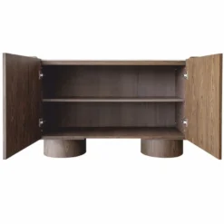 Casa Padrino Luxus Sideboard mit 2 Türen und Keramikplatte Braun / Creme 160 cm
