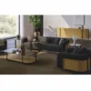 Casa Padrino Luxus Sideboard mit 4 Türen Naturfarben / Schwarz / Messing 267 cm - Hotel Möbel