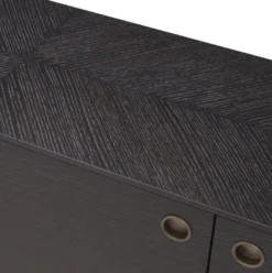 Casa Padrino Luxus Sideboard Anthrazitgrau / Bronzefarben 180 x 45 x H. 82 cm - Wohnzimmer Möbel - Hotel Möbel - Luxus Kollektion
