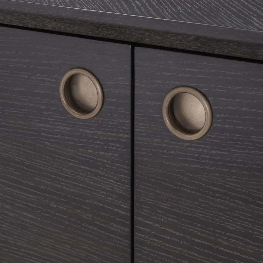 Casa Padrino Luxus Sideboard Anthrazitgrau / Bronzefarben 180 x 45 x H. 82 cm - Wohnzimmer Möbel - Hotel Möbel - Luxus Kollektion