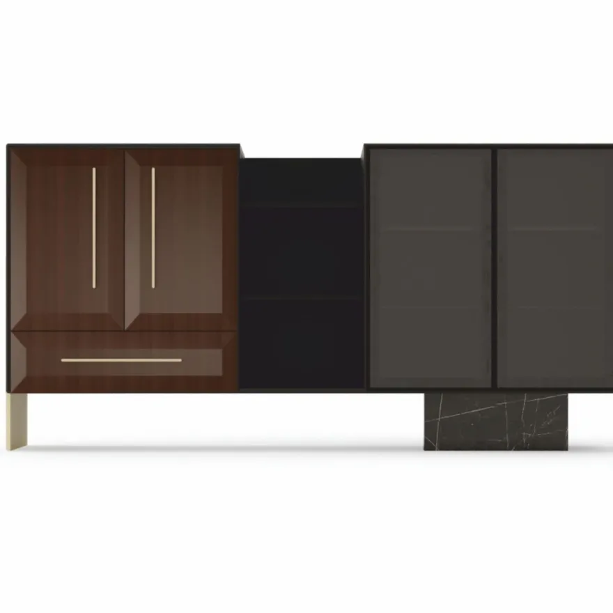 Casa Padrino Luxus Sideboard mit 4 Türen und Schublade 234 cm - Luxus Möbel