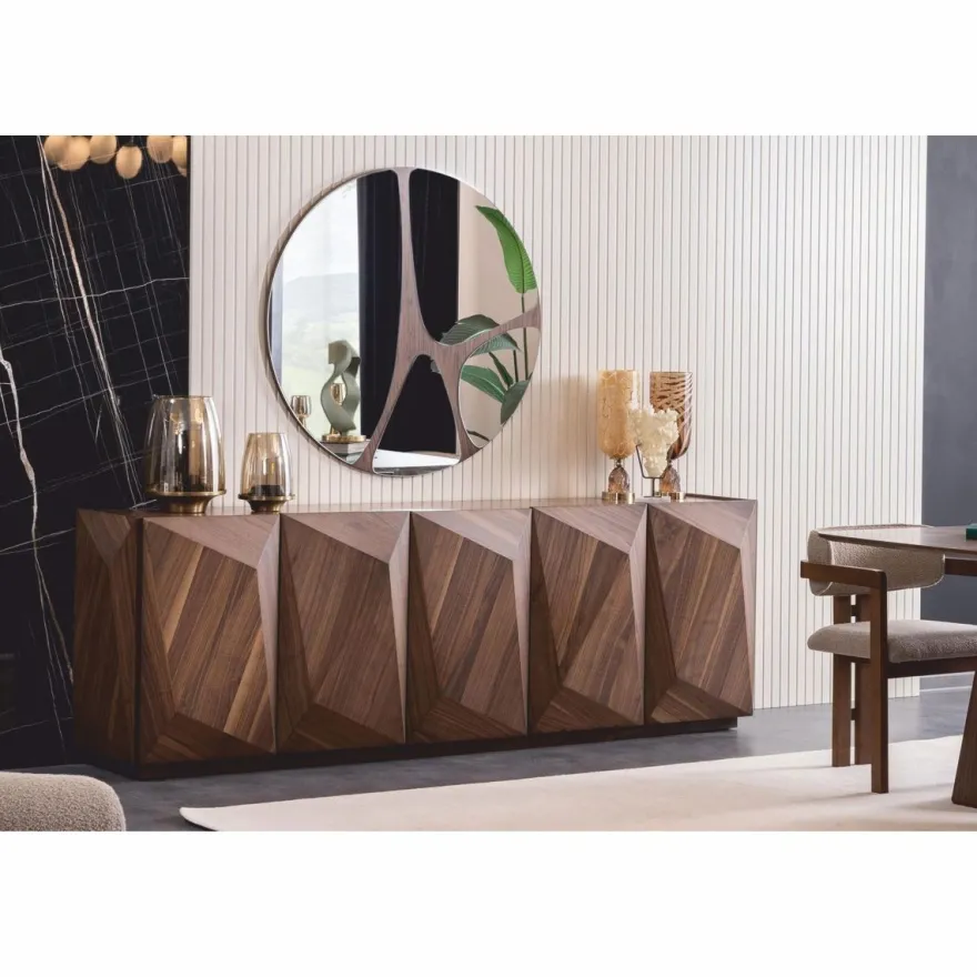 Casa Padrino Luxus Sideboard mit 5 Türen Braun 237 cm - Luxus Möbel