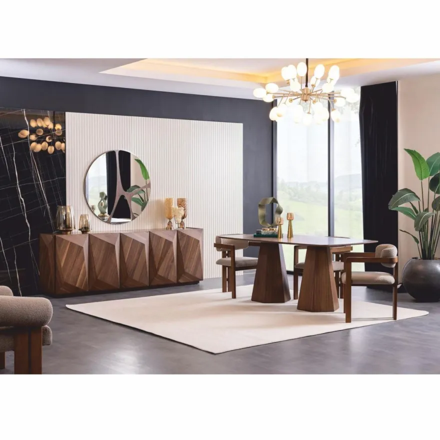 Casa Padrino Luxus Sideboard mit 5 Türen Braun 237 cm - Luxus Möbel