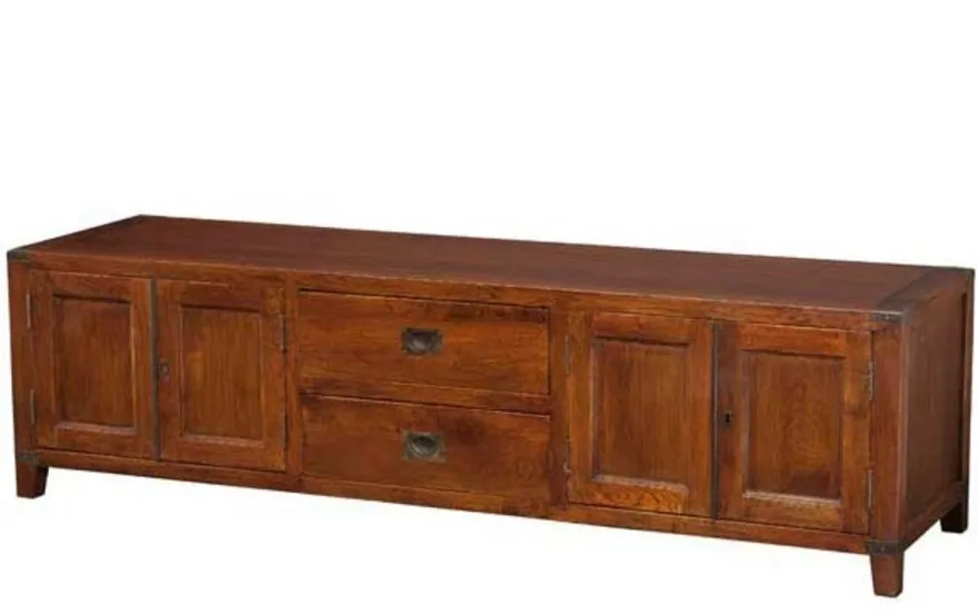 Casa Padrino Luxus Sideboard aus Eichenholz Fernsehschrank Lange Kommode, 180 x 50 x 50 cm
