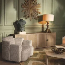 Casa Padrino Luxus Sideboard mit 4 Türen Beige / Bronze 220 cm - Luxus Möbel