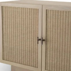 Casa Padrino Luxus Sideboard mit 4 Türen Beige / Bronze 220 cm - Luxus Möbel