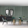 Casa Padrino Luxus Sideboard Schwarz / Antik Messing 220 x 55 x H. 98 cm - Massivholz Schrank mit 4 Türen - Esszimmer Möbel - Wohnzimmer Möbel - Hotel Möbel - Luxus Möbel