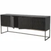 Casa Padrino Luxus Sideboard Schwarzgrau / Bronze 200 cm - Luxus Möbel