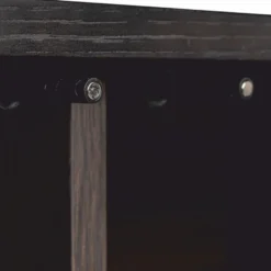 Casa Padrino Luxus Sideboard mit 4 Türen Schwarz / Messing 220 cm - Luxus Möbel - Luxus Interior